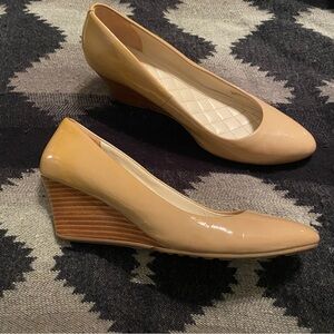 Cole Haan Beige Patent Wedges
